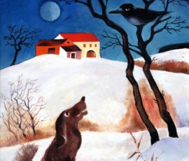 Raven and dog Ján Mišun / Havran a pes