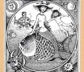 Under the sea - pen drawing Ján Mišun / Pod morom - perokresba